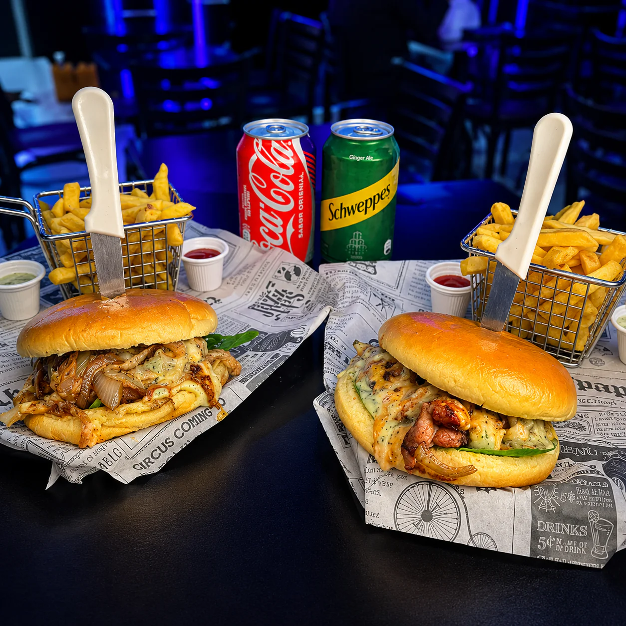 2 Burgers + Papas Fritas + 2 Sodas por solo $8 en Zone Xtreme VIP - Image 3
