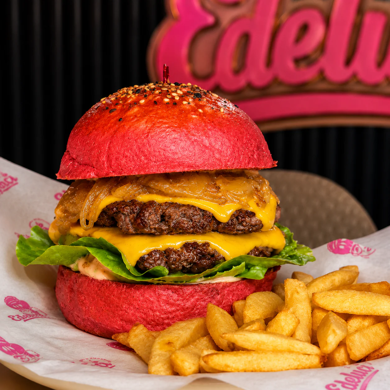 2 Luci's Pink Burger + 1 Orden de Papitas Fritas + 2 Sodas por solo $10 en Edeluci - Image 4