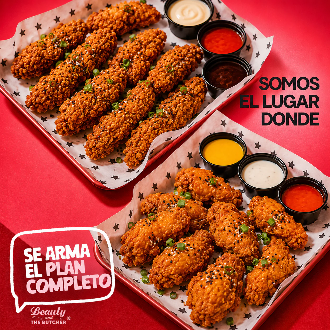 All You Can Eat de Wings y Tenders por una hora para 2 personas por solo $20 en Beauty and The Butcher – Condado del Rey