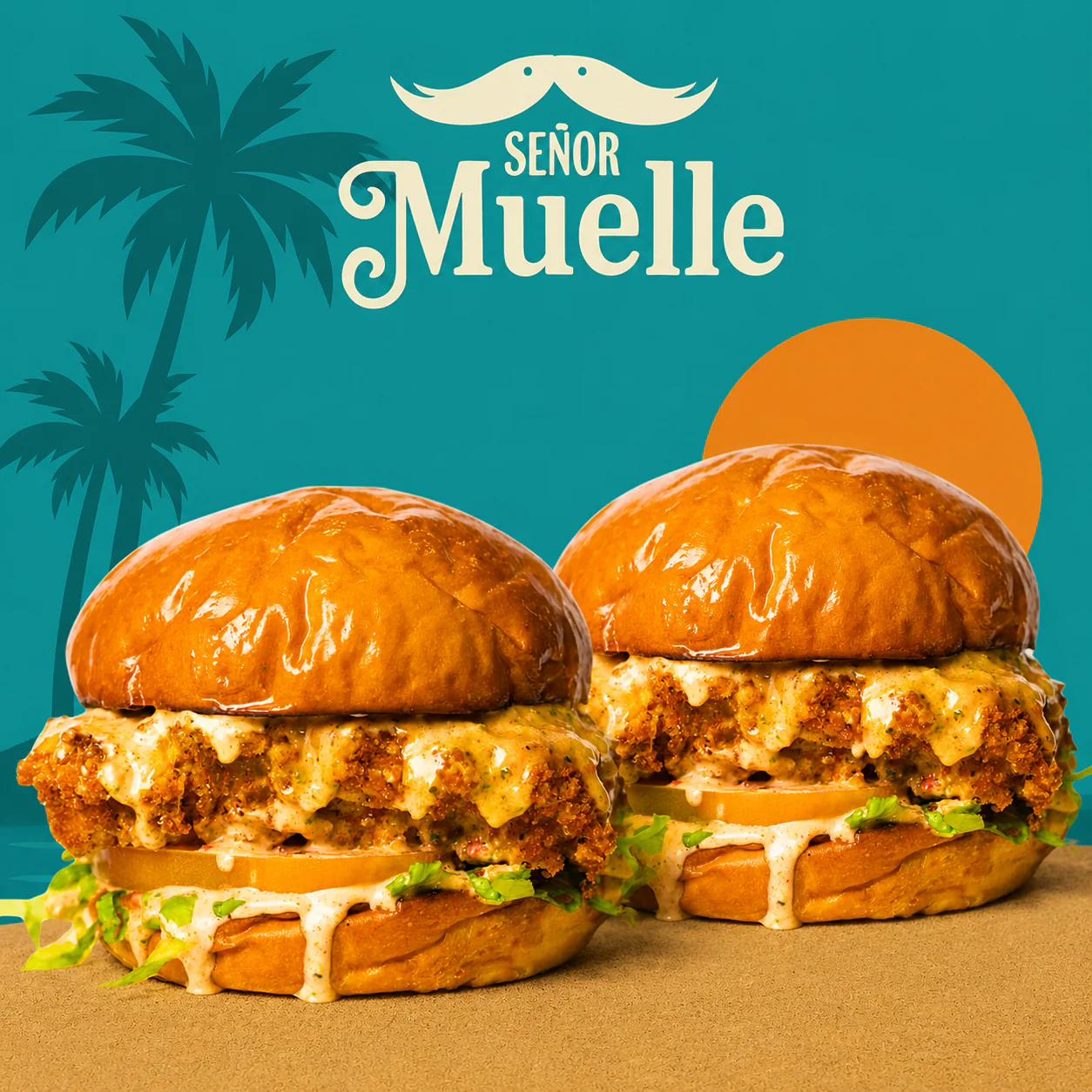 2 Fish Burgers + 2 Sodas por solo $10 en Señor Muelle
